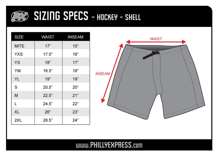 PX Hockey Shell – Royal with Gold & White Stripe Adult Small