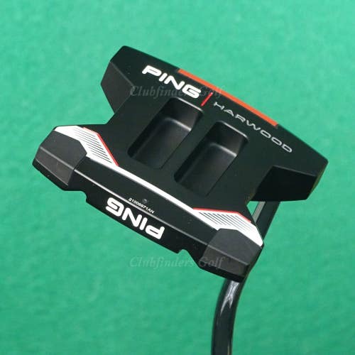 Ping 2021 HARWOOD Black Dot 35" Double-Bend Mallet Putter W/Super Stroke & HC