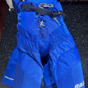 Senior XL Bauer Nexus 1000 ROYAL BLUE Hockey Pants (New) FREE SHIPPING IN USA.