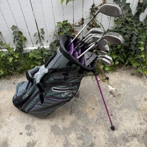 Womens Wilson Staff and TaylorMade Golf Club Complete Set W/ Callaway Stand Bag