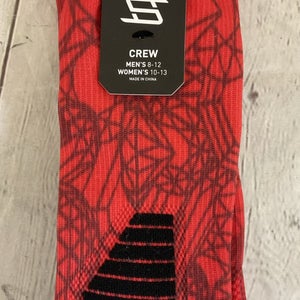 Puma Arch Support Mesh Upper Crew Socks Red Black Large