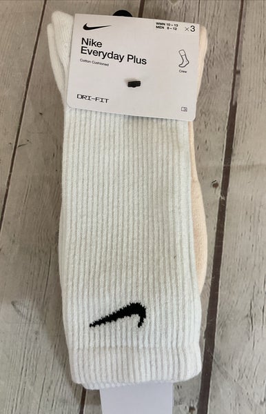 Nike Everyday Plus Cotton Cushioned Dri-Fit Crew Socks Multicolor Set Large