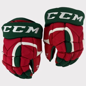 Pro Stock New 14" CCM HG12 New Jersey Devils Heritage Hockey Gloves CPR Mods