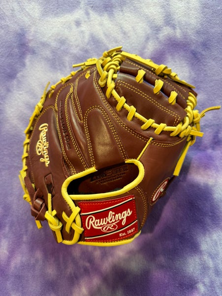 Brown Rawlings Sandlot Series Right Hand Throw Catcher's Baseball Glove 33" (New)