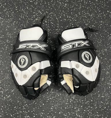 Used STX VORTEX Lacrosse Gloves Mens Black 13" 11849-S000026762