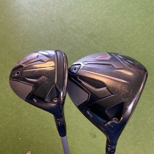 Used RH Titleist TSi2 9* Driver, 15* 3-Wood Set Graphite Stiff Flex Shafts