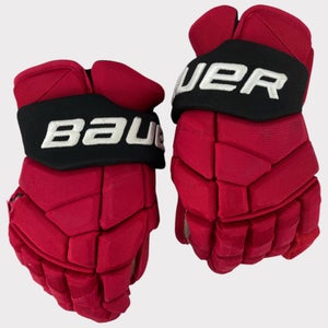 Pro Stock Used 14" Bauer Supreme 2S New Jersey Devils Greene Hockey Gloves