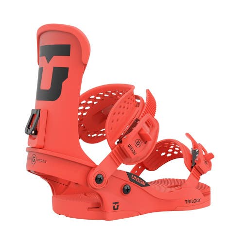 Union Trilogy Snowboard Bindings, Womens Large (US Womens 9-11) Coral New 2023