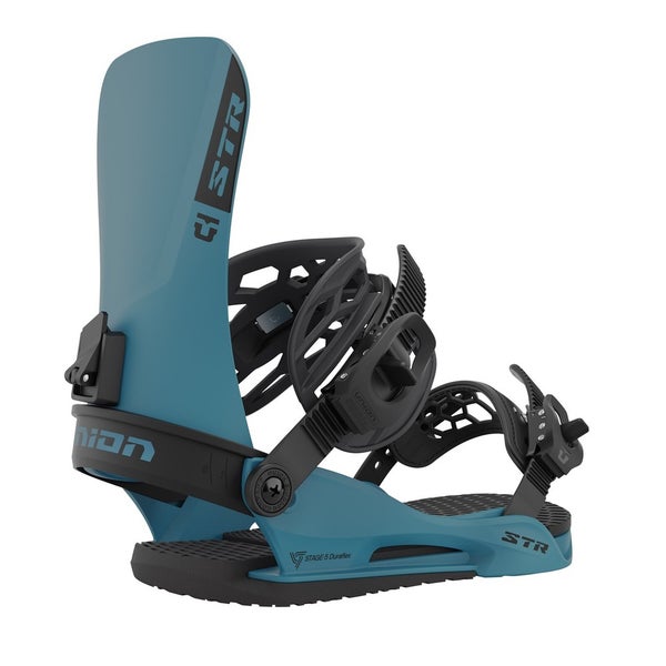Union STR Snowboard Bindings, Mens Large (US 10.5+), Steel Blue New 2023