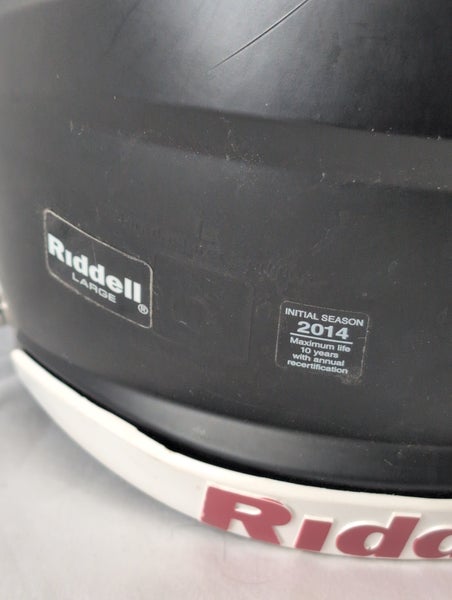 Large Adult Riddell Speed Black Helmet (Used)