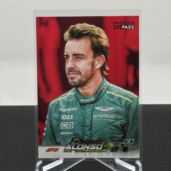 Fernando Alonso Aston Martin Aramco 2024 Topps F1 Paddock Pass Red