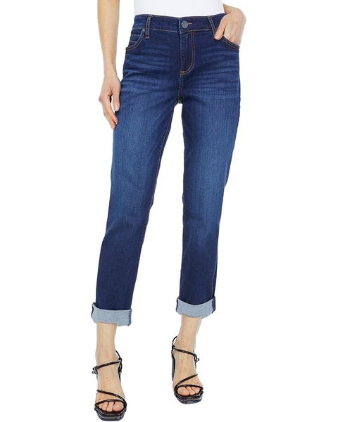 KUT from the Kloth Catherine Jeans Women's 00 Blue Denim Skinny Boyfriend QLW92
