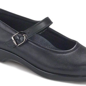 SAS Maria 2160-013 Flat Women's US 5.5 Black Leather Round Toe Mary Jane PQ54