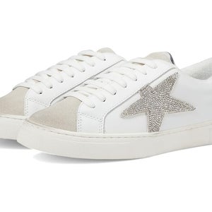 Steve Madden Rezume Sneakers Women's US 8 White Rhinestone Lifestyle Shoes PQ95