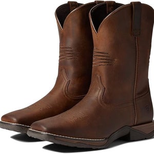Ariat Anthem Patriot 10040366-200 Kids 4.5 Brown Square Toe Western Boots PQ75