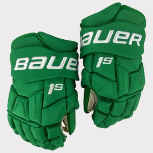 Pro Stock Used 14" Bauer Supreme 1S Toronto Maple Leafs St. Pats Holl Hockey Gloves