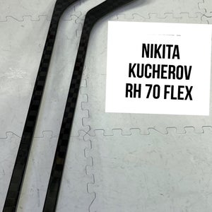 Senior(2x)Right Kucherov 70 Flex Toe Pattern PROBLACKSTOCK Unbranded Pro Stock Hockey Sticks