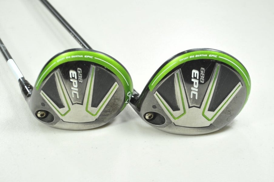 Callaway GBB Epic 3-15* and 5-18* Fairway Woods Set Stiff Flex Right # 192742