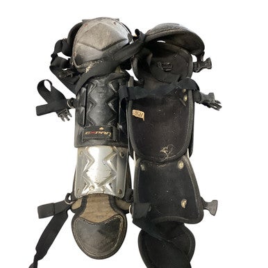 Used EXPAND TECH SHIN GUARDS Catchers Leg Guards Black Youth 11760-S000074524