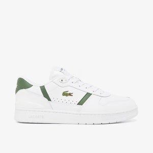 Lacoste T-Clip Set Sneakers Men's White Leather Lace-Up Lifestyle Shoes FL3604