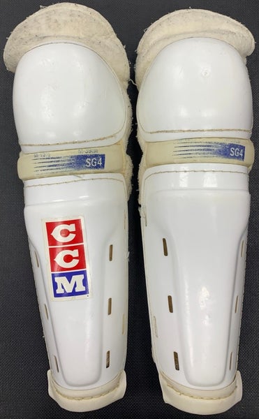 Vintage CCM SG4 Shin Guards senior ice hockey size 15.5" inch pads guard sz SR