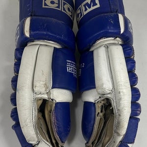 Vintage CCM Toronto Maple Leafs pro 15" hockey gloves original palms senior NHL