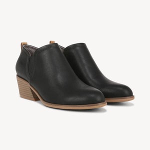 Dr. Scholl's Laurel Boots Women's 9 Black Slip On Block Heel Ankle Booties PQ110