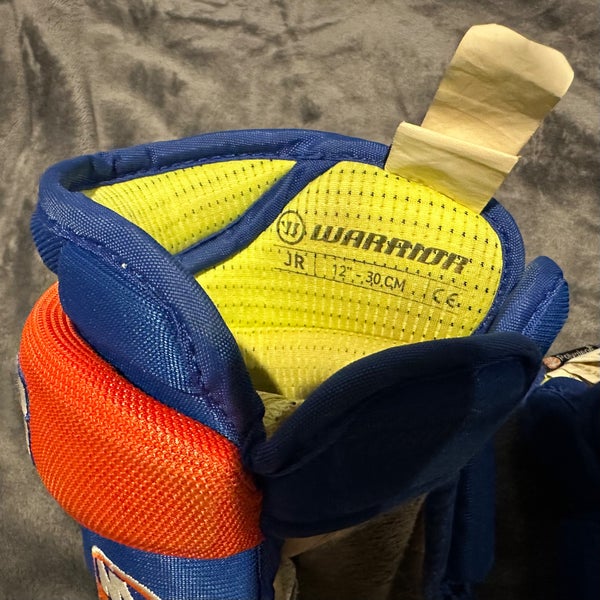 Warrior Alpha Pro Stock/Team Issued Gloves - Junior 12” - NY Islanders