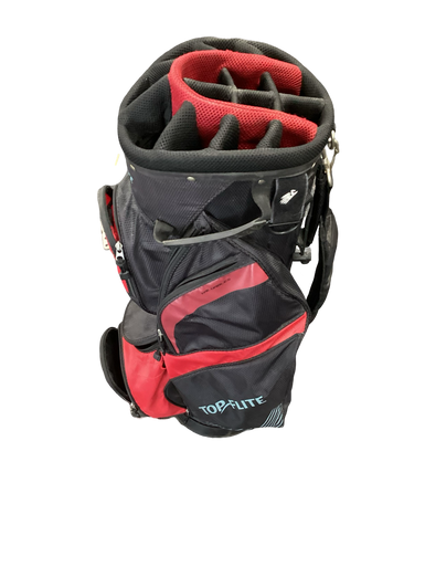 Used Top Flite VALUABLES Mens Cart Bag Black And Red 11613-S000157939