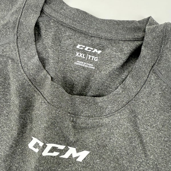 New Grey CCM Men's Loose fit Short Sleeve Shirt | Senior XXL | #191520510800