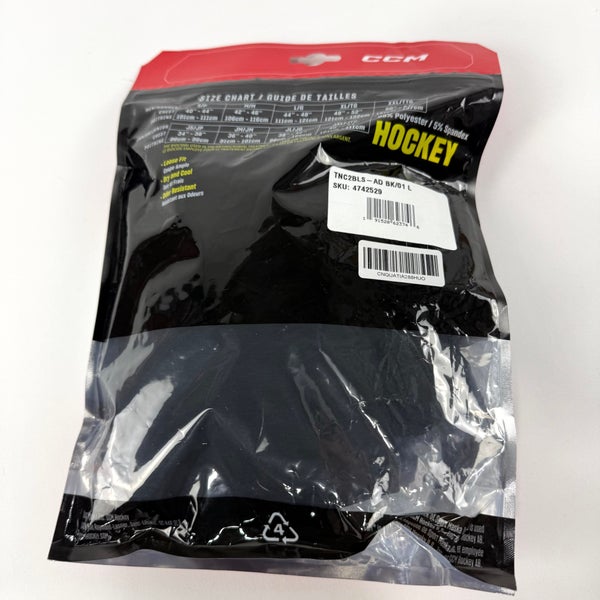 New Black CCM Mens Long Sleeve Shirt with Gel | Senior L | #191520623746