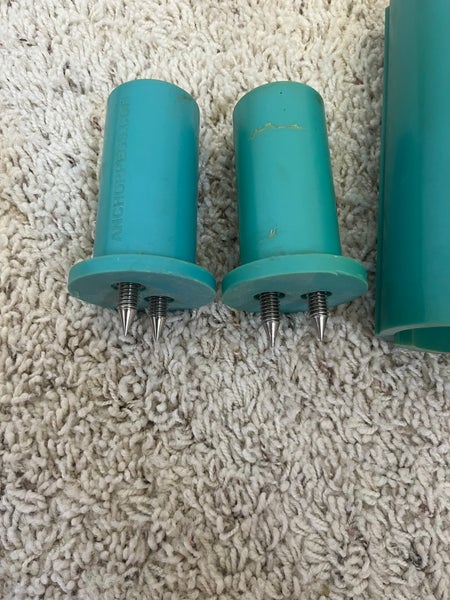 Anchor pegs ice hockey goalies