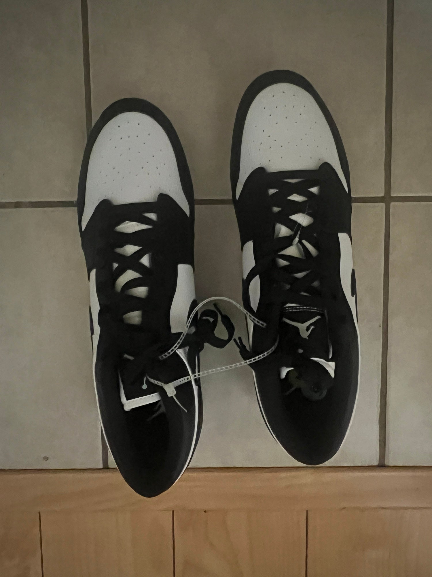 Nike Air Jordan 1  Low TD Panda Black White Men\'s 16 Football Cleats FJ6245-100 Men main image 2