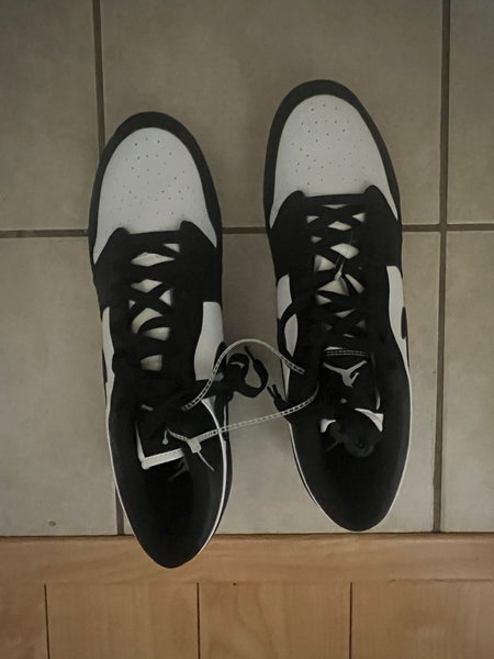 Nike Air Jordan 1  Low TD Panda Black White Men's 16 Football Cleats FJ6245-100