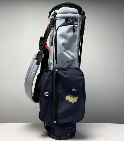 Jones Sports Co Rover Stand Bag White Navy Blue 3-Way Divide Dual Strap Golf Bag