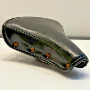 Vintage Schwinn Approved Spring Cushioned Cruiser Bike Saddle + Seatpost Clamp