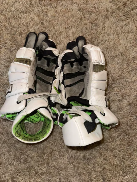 Maverik M3 Youth Lacrosse Gloves Size 10” White