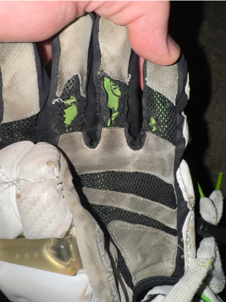 Maverik M3 Youth Lacrosse Gloves Size 10” White