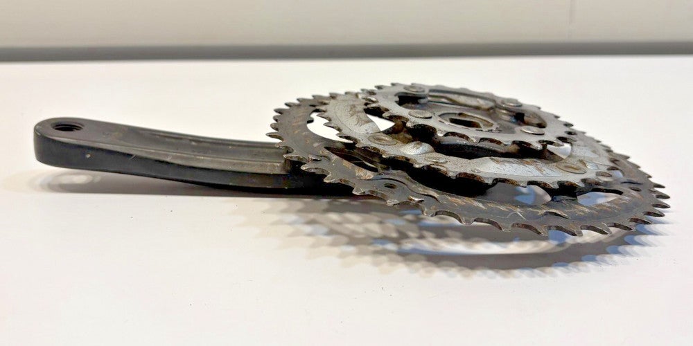 SR Suntour PFF 175mm 44/32/22 Black Aluminum Triple Crankset Steel Chainrings