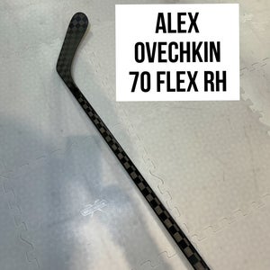 Senior(1x)Right Ovechkin 70 Flex PROBLACKSTOCK Toe Pattern Unbranded Pro Stock Hockey Sticks