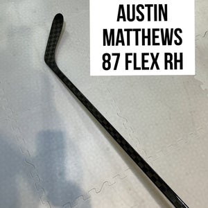 Senior(1x)Right Matthews 87 Flex PROBLACKSTOCK Toe Pattern Unbranded Pro Stock Hockey Sticks