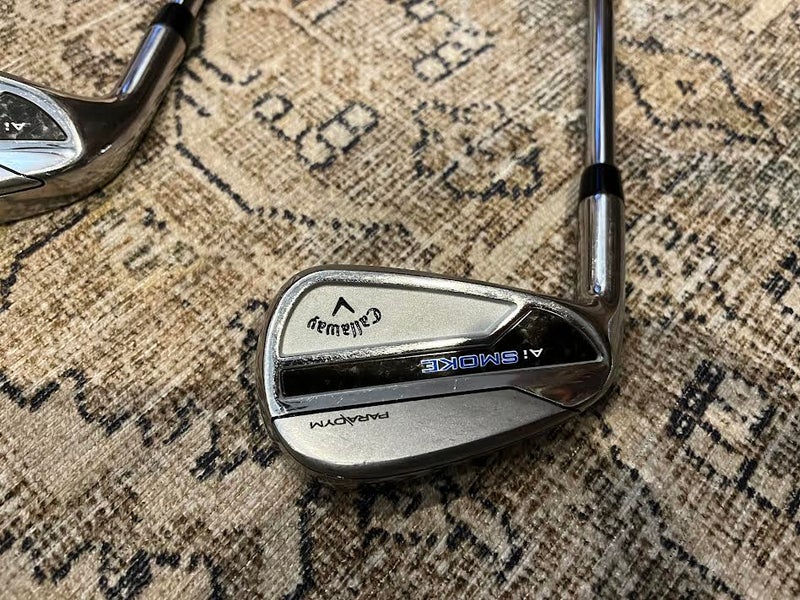 Men's 8 Iron Callaway Paradym Ai Smoke Left Hand Stiff Flex Steel Shaft (Used)