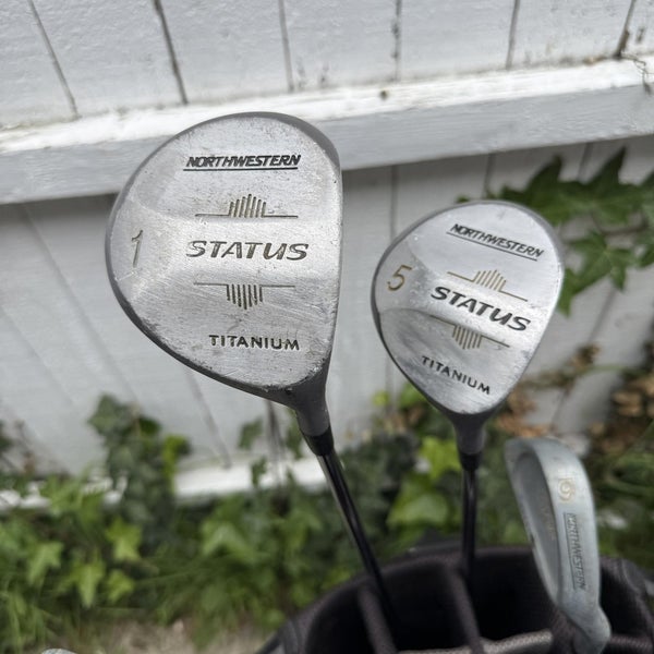 Northwestern Mens Right Handed Golf Club Complete Set With Free Golf Bag