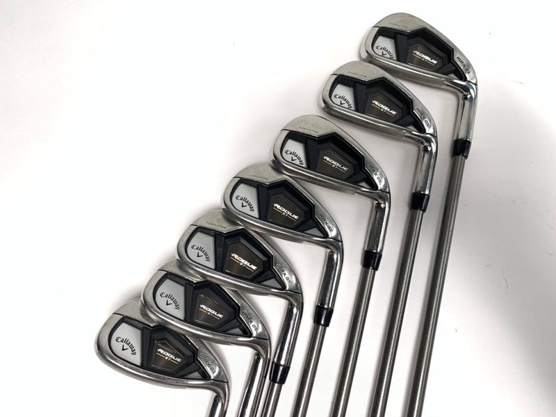 Callaway Rogue ST Max Iron Set 5-PW+AW SteelFiber fc 80 F3 Graphite Mens RH
