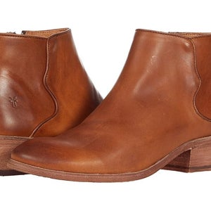 Frye Carson Piping 3474697-CAR Boots Women's 9 Brown Leather Ankle Bootie PQ143