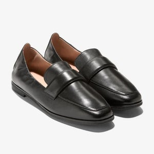 Cole Haan Trinnie Soft W30517 Loafers Women's 7.5 Black Leather Square Toe PQ114