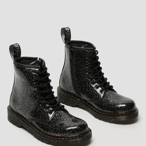 Dr. Martens 1460 27050001 Boots Kids US 2 Black Glitter Leather Round Toe PQ133