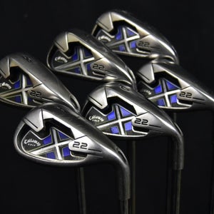 CALLAWAY X22 IRON SET 6-9 PW,GW SHAFT:UNIFLEX LENGHT:(6)39IN RIGHT HANDED