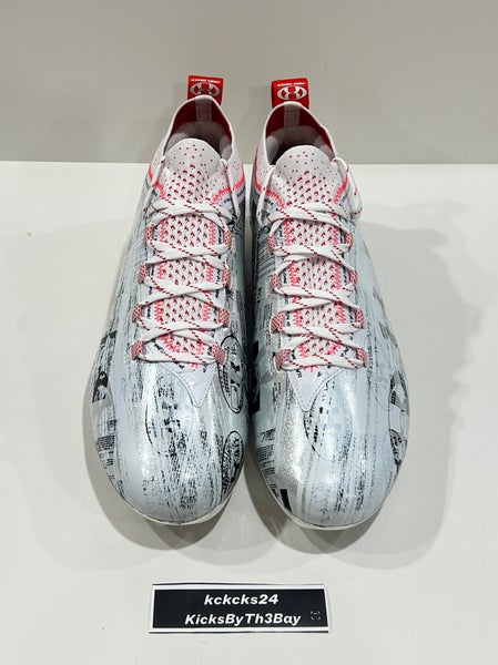 Size 14 Under Armour Spotlight MC Anniversary Football Cleats White 3024476-100
