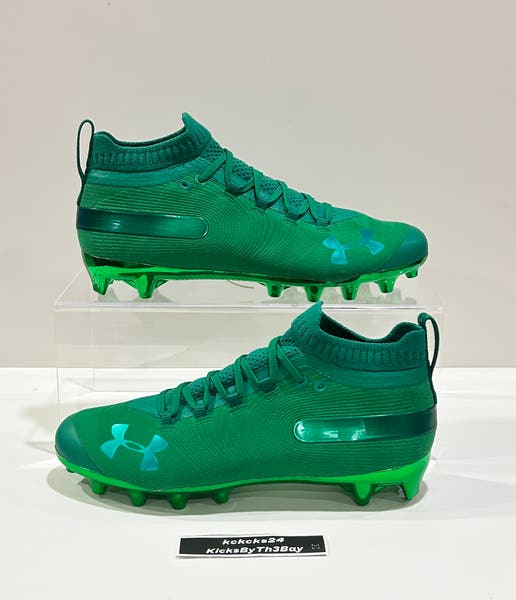 Under Armour Spotlight MC Suede Green Football Cleats Size 9  display picture 2